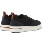 Loro Piana - Newport Walk Nubuck and Cashmere Sneakers - Gray