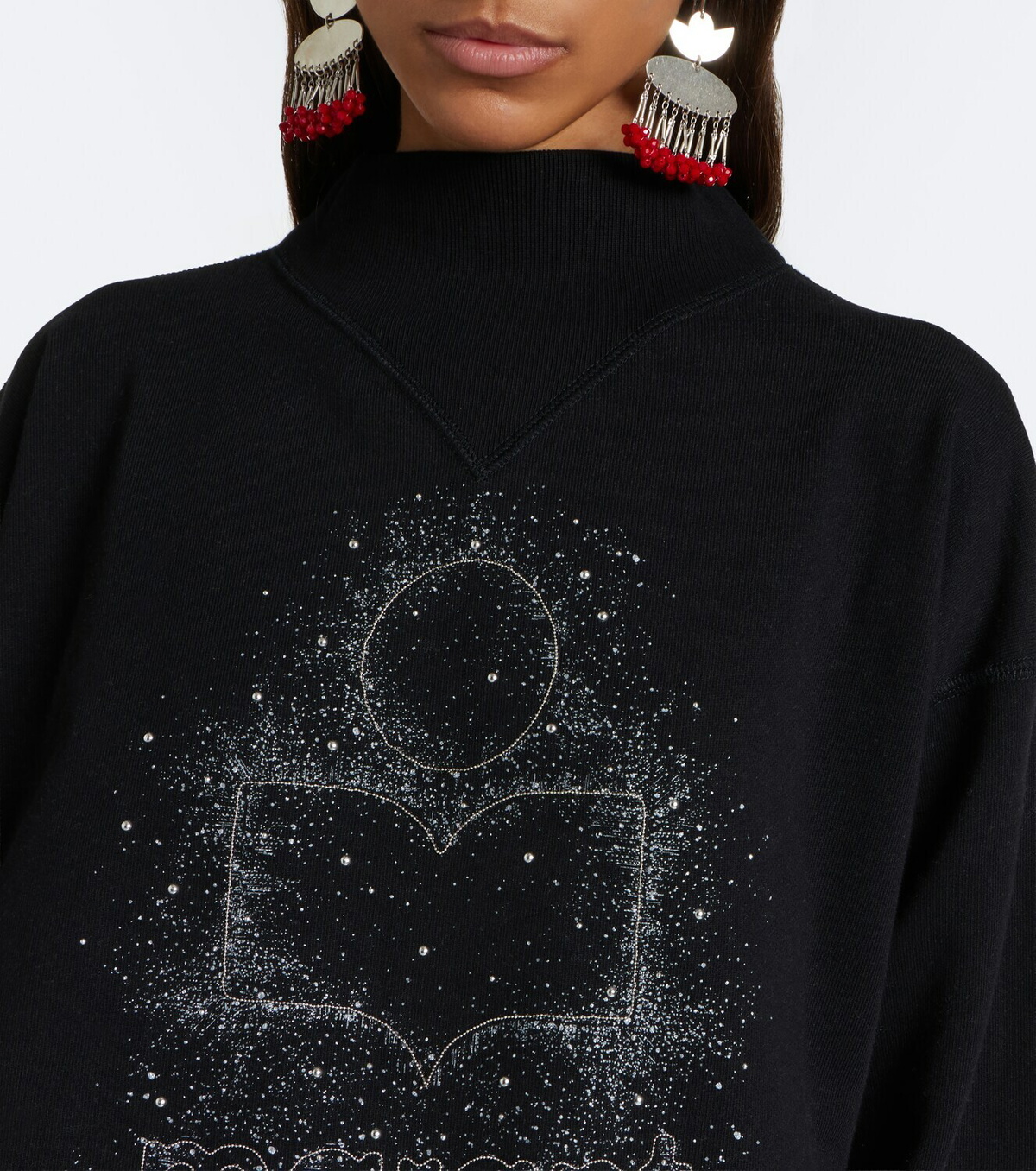 Marant Etoile Moby sequined cotton-blend sweatshirt