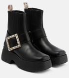 Roger Vivier Viv' Rangers leather Chelsea boots