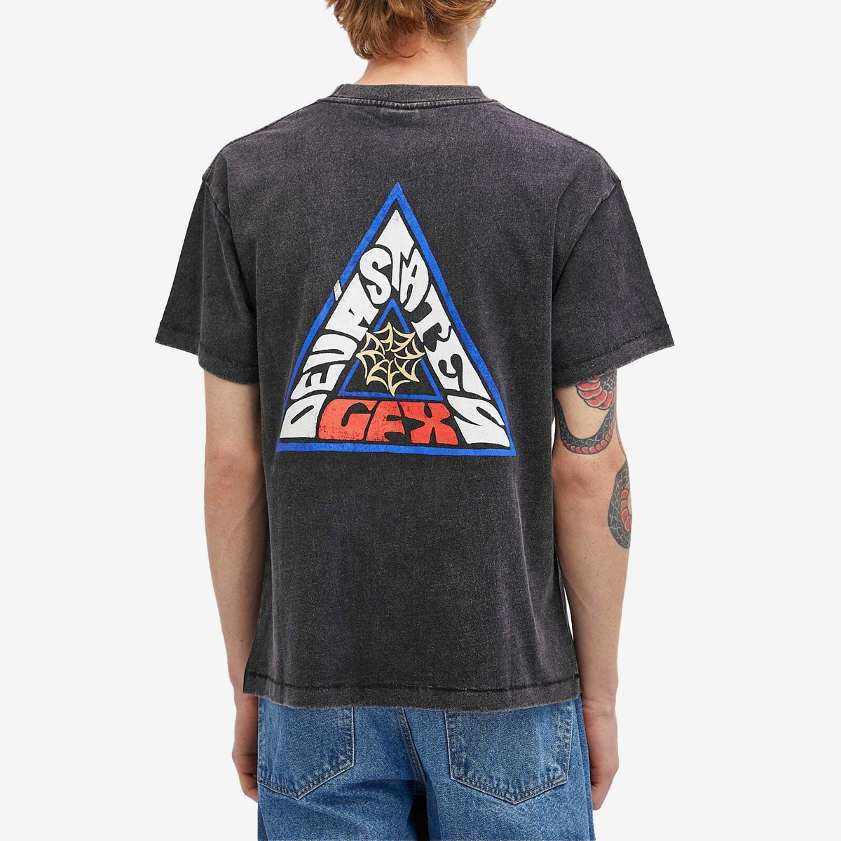 Deva States Men's Buzzsaw T-Shirt in Washed Black