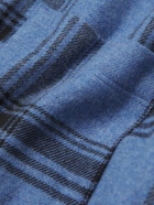A.P.C. - Trek Checked Cotton-Blend Flannel Shirt - Blue