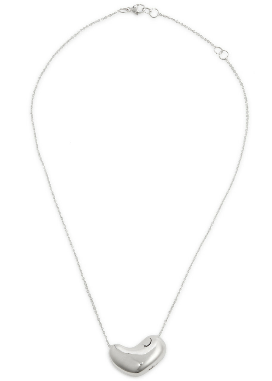 Agmes Heart Small Sterling Silver Necklace - One Size