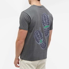 Gramicci Men's Footprints T-Shirt in Grey Pigment