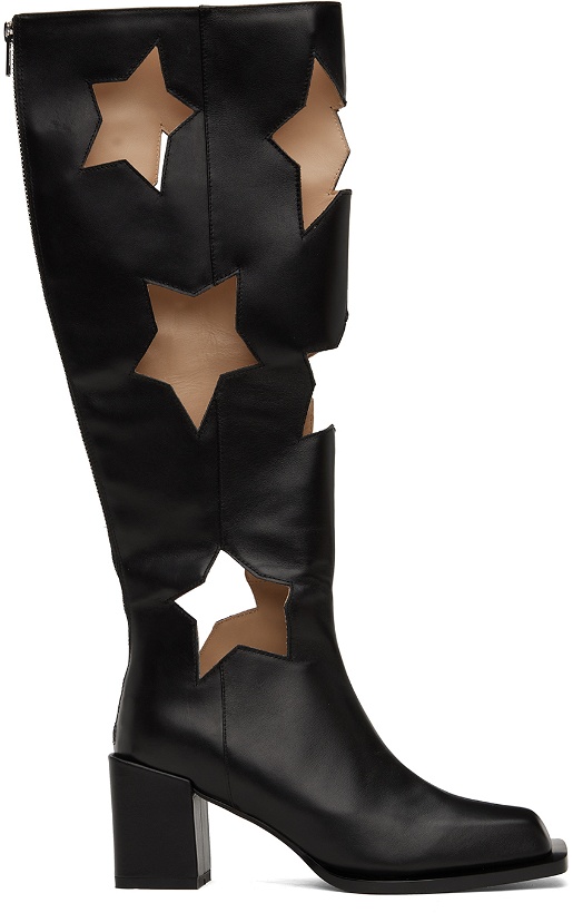 Photo: ANDREJ GRONAU SSENSE Exclusive Black Star Cut Boots
