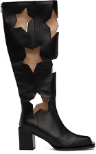 ANDREJ GRONAU SSENSE Exclusive Black Star Cut Boots