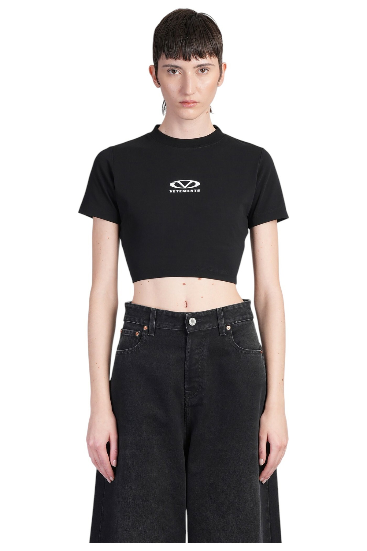 VETEMENTS Pink Dolphins Heart Logo T-Shirt Vetements