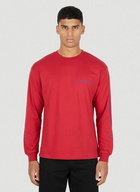 Logo Print Long Sleeve T-Shirt in Red