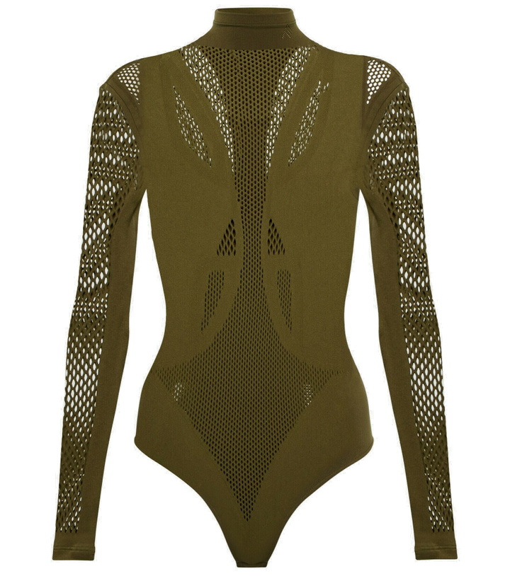 Photo: The Attico - Paneled mesh bodysuit