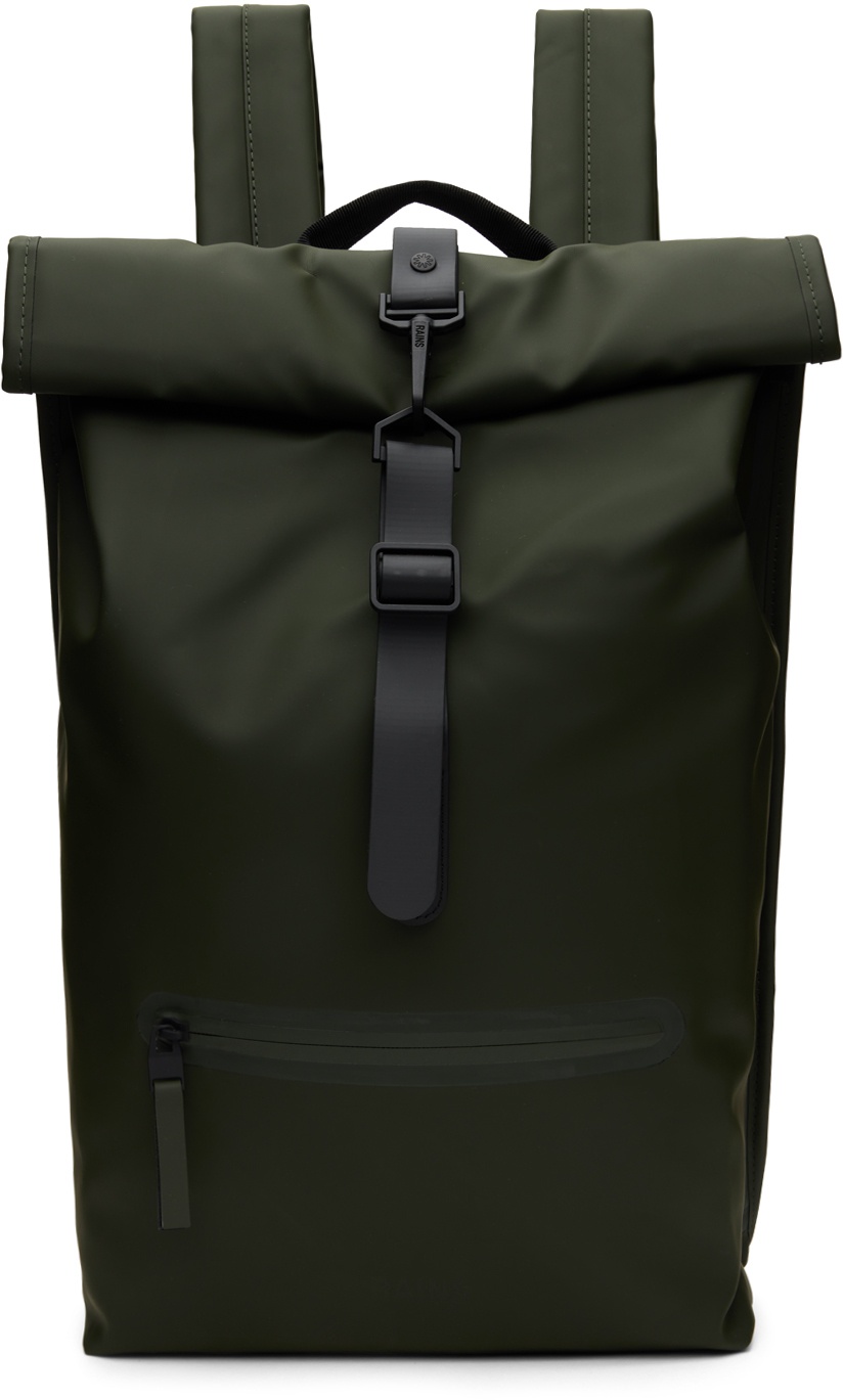 Photo: RAINS Green Rolltop Backpack