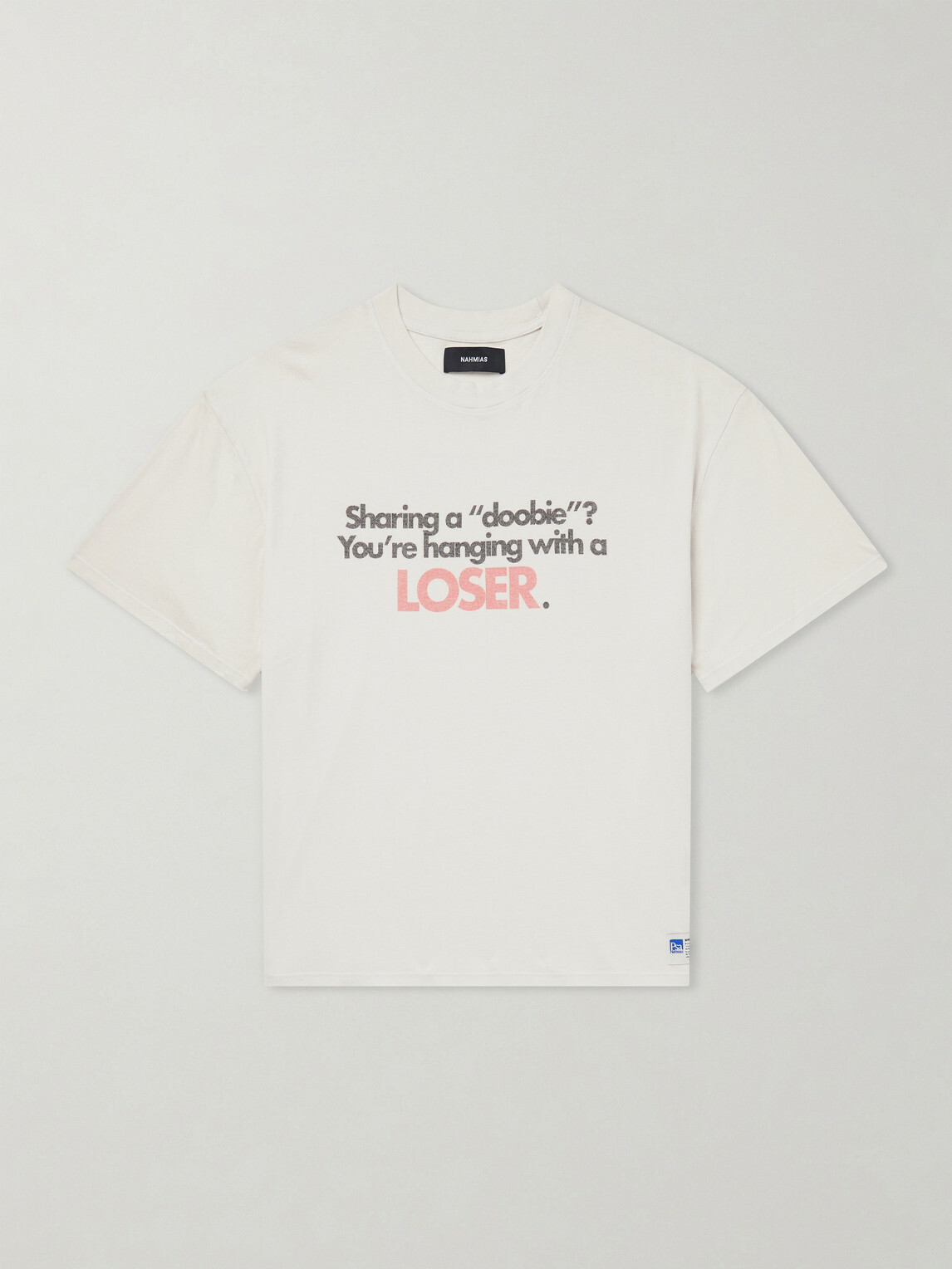 NAHMIAS - PSA Printed Cotton-Jersey T-Shirt - White