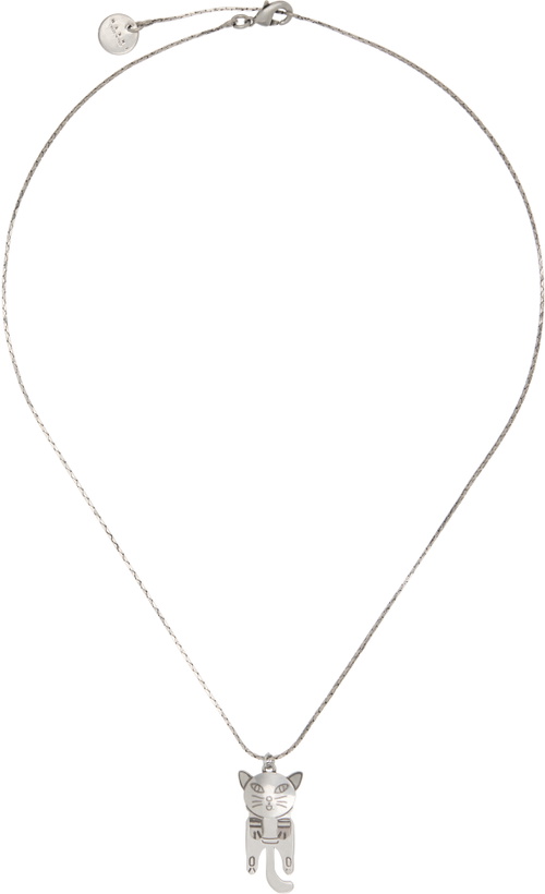 Photo: Marni Silver Cat-Shaped Pendant Chain Necklace