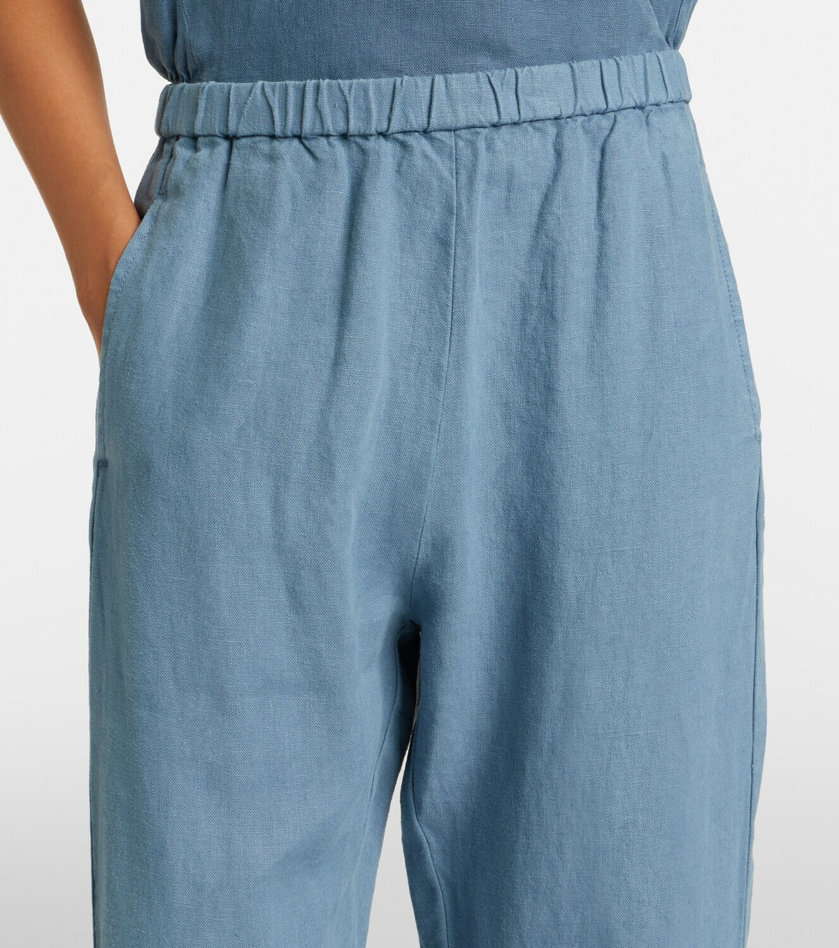 Velvet Celine linen wide-leg pants