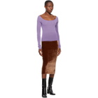 Georgia Alice SSENSE Exclusive Brown Velvet Pearl Skirt