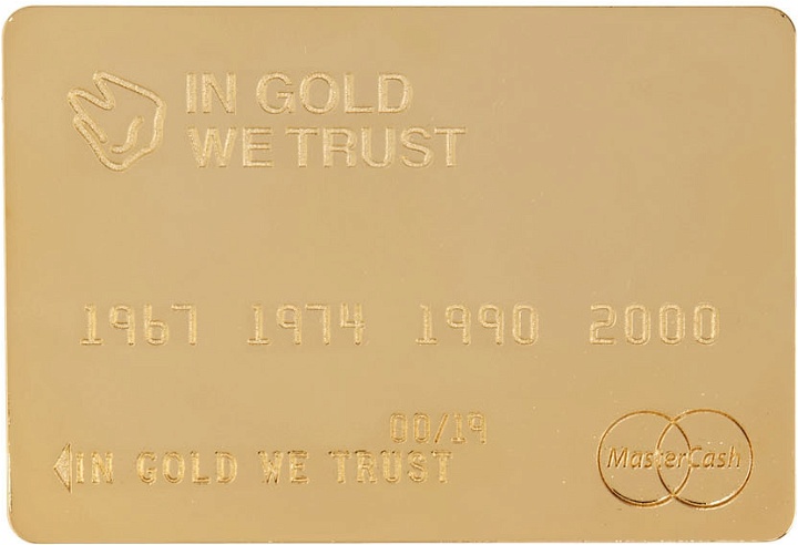 Photo: IN GOLD WE TRUST PARIS Gold Credit Card Pin