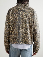 Rhude - Logo-Appliquéd Leopard-Print Cotton-Twill Bomber Jacket - Animal print