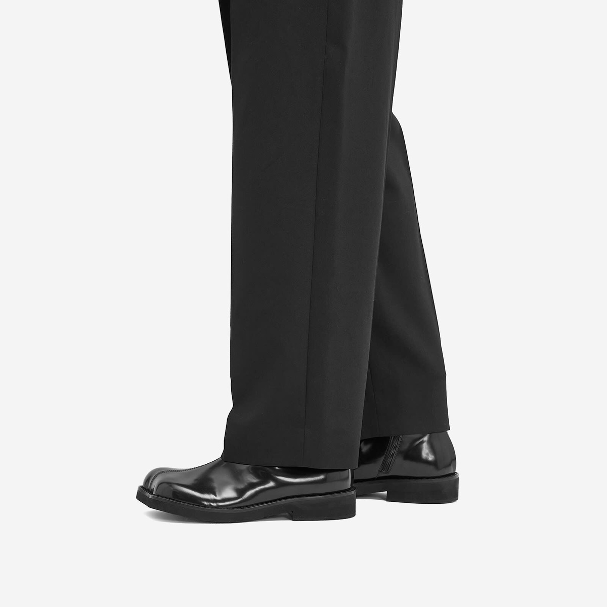 MM6 Maison Margiela Men's Leather Ankle Boots in Black MM6