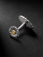 Buccellati - Blossoms Gardenia Silver and Gold-Plated Diamond Cufflinks