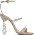 Sophia Webster Gold Rosalind Pearl Heeled Sandals
