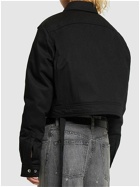 RICK OWENS DRKSHDW - Cape-sleeved Cotton Drill Crop Jacket