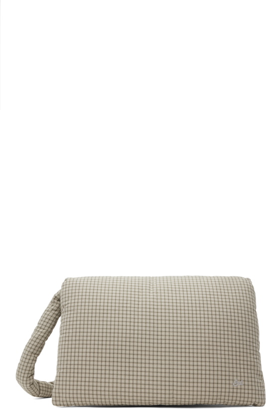 Photo: ERL Beige Plaid Messenger Bag