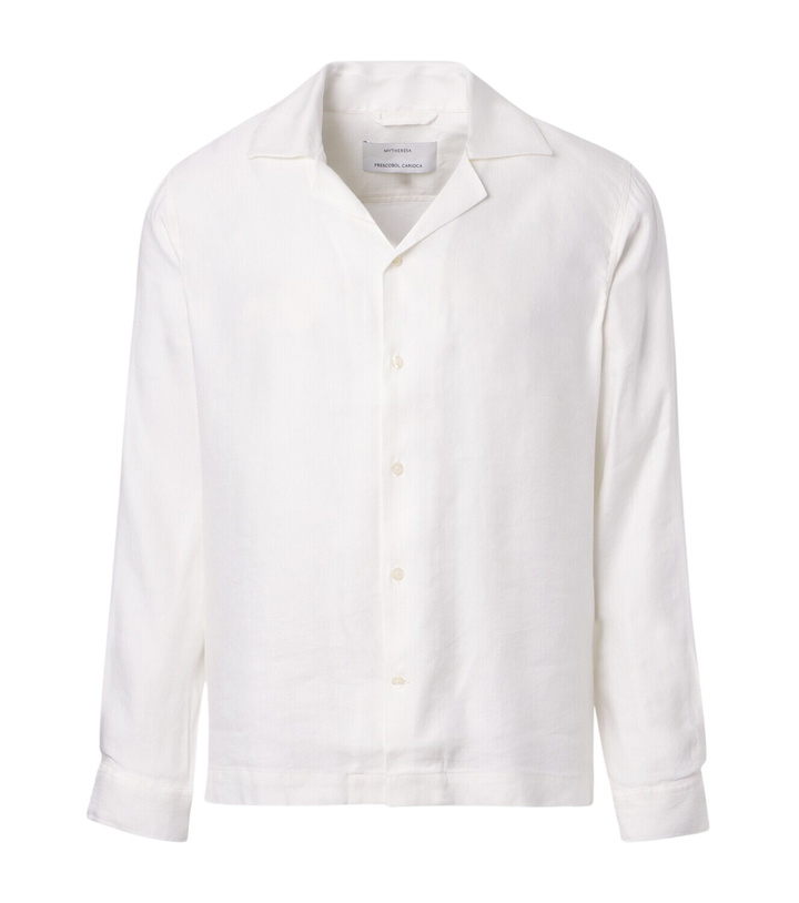 Photo: Frescobol Carioca Safra linen-blend shirt