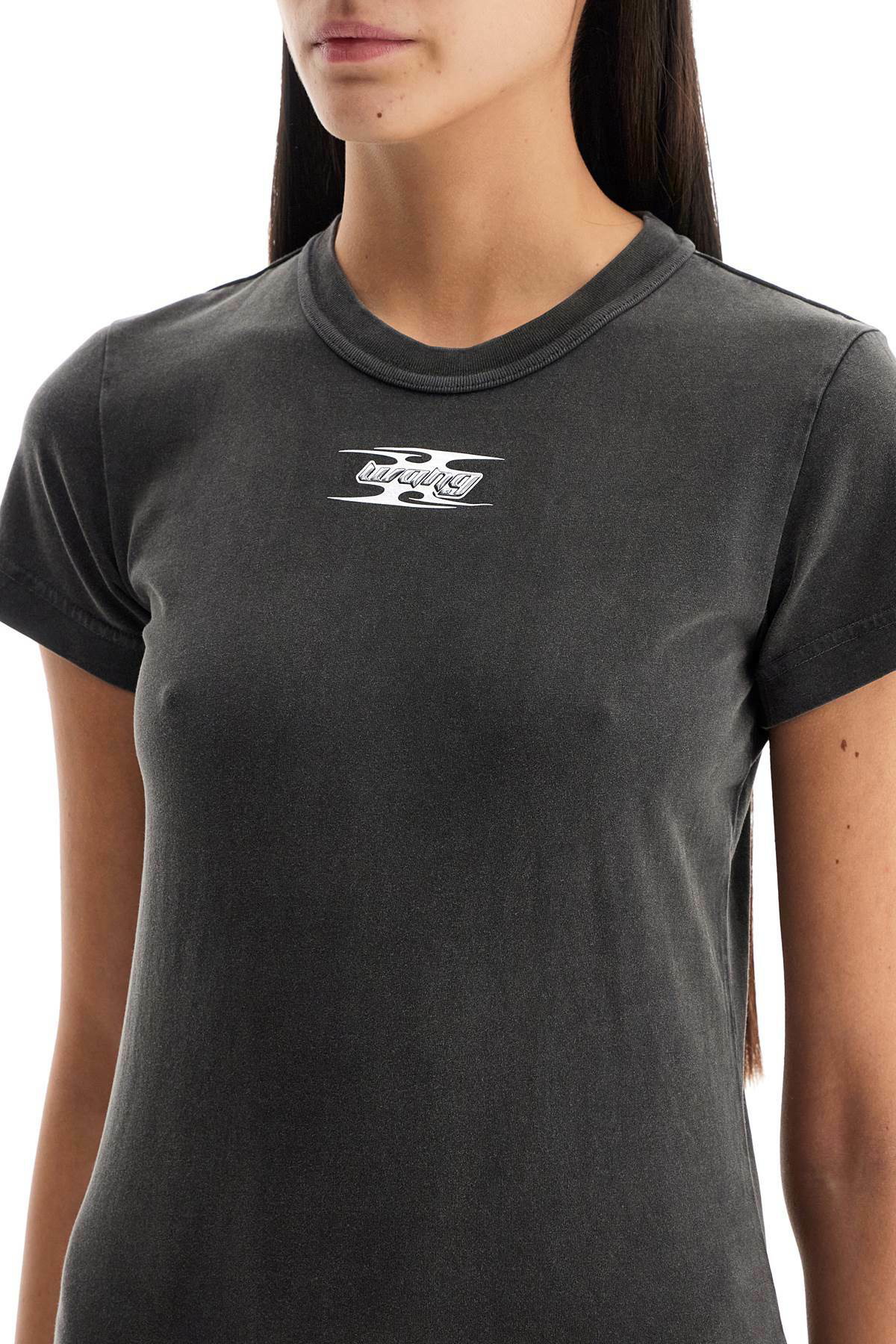 【ALEXANDER WANG】Mini dress with embossed logo/ミニドレス ALEXANDER WANG 'mini dress with embossed logo Grey Alexander