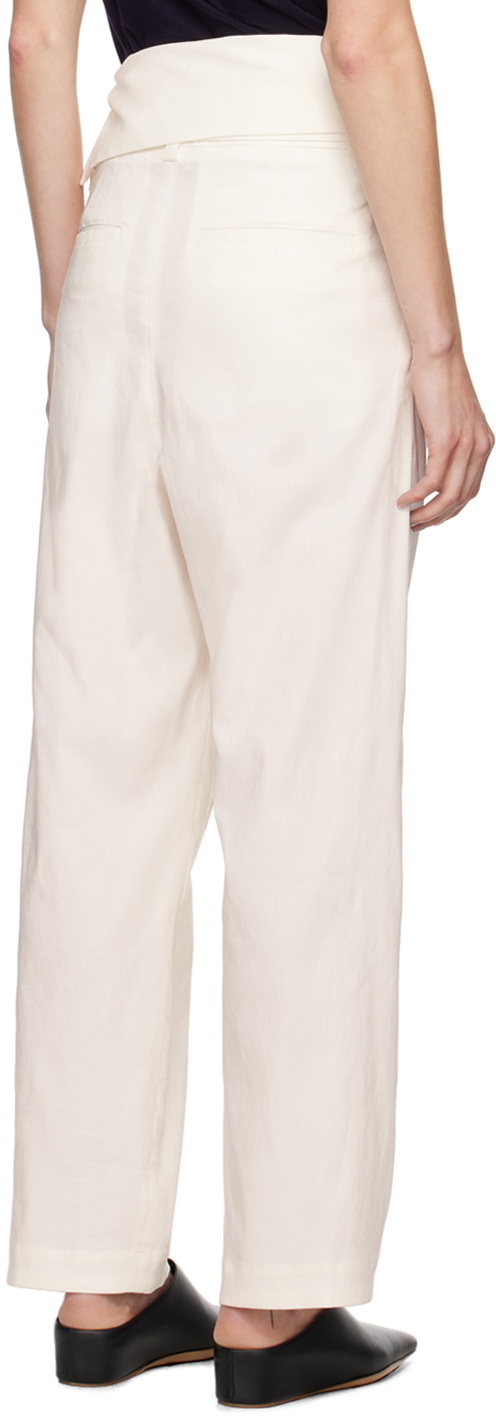 ISSEY MIYAKE White Enclothe Trousers Issey Miyake Men