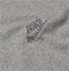 Nike - Logo-Print Mélange Fleece-Back Cotton-Blend Jersey Hoodie - Gray
