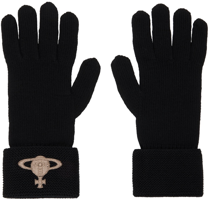 Photo: Vivienne Westwood Black Embroidered Orb Gloves