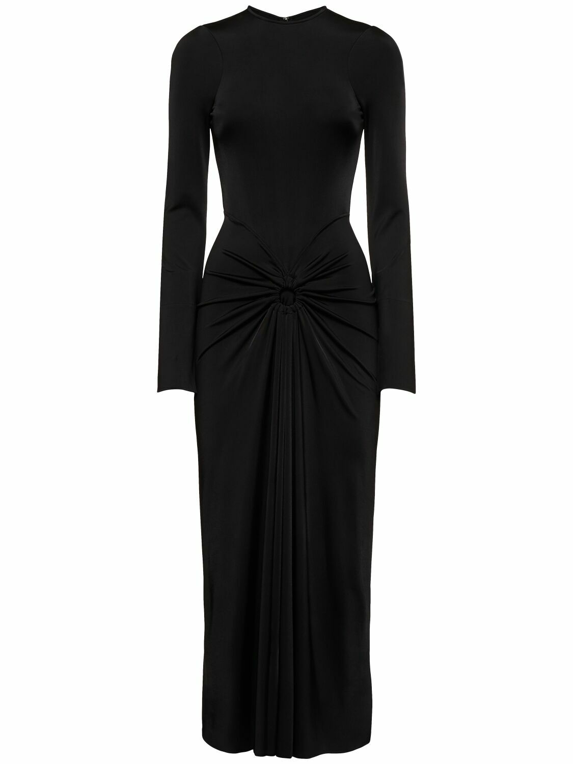 victoria beckham gathered jersey midi dress Gathered jersey midi dress in blue - Victoria Beckham