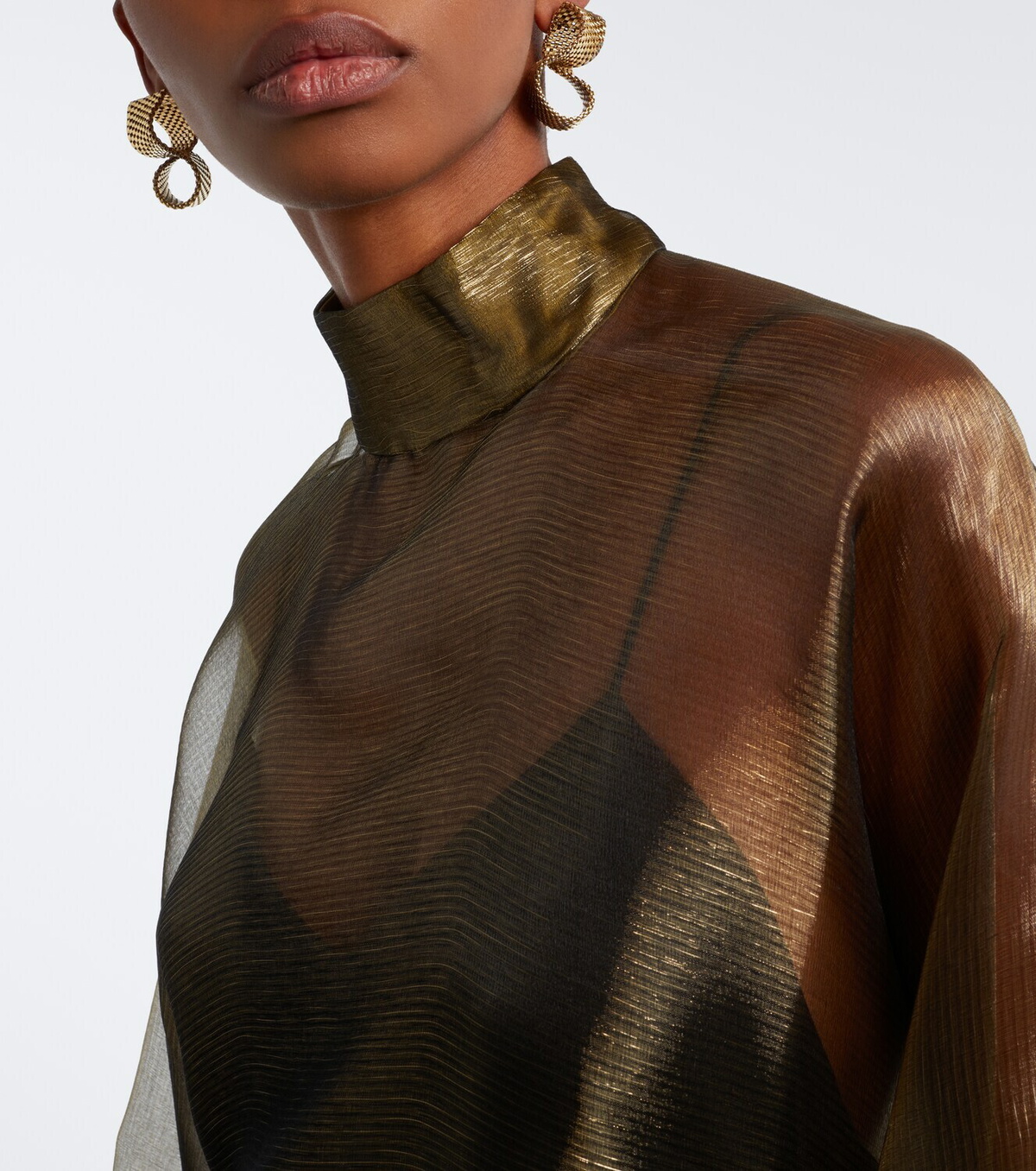 Taller Marmo Sphinx draped organza kaftan