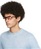 Prada Eyewear Black & Orange Sport Sunglasses