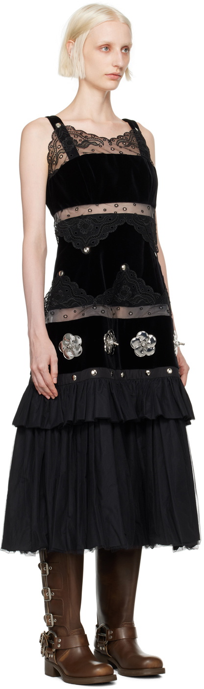 Chopova Lowena Black Combo Midi Dress