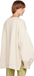 Dries Van Noten Beige Asymmetric Sweatshirt