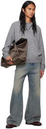 HOPE Gray Preppy Polo Sweater
