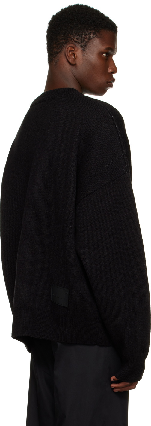 We11done Black Jacquard Sweater We11done