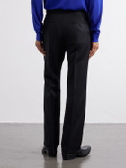 TOM FORD - Wool-Blend Grain de Poudre Straight-Leg Trousers - Black