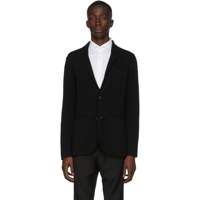 Photo: Z Zegna Black Knit Blazer