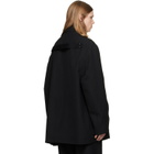 Rick Owens Black Tower Collared Mac Coat