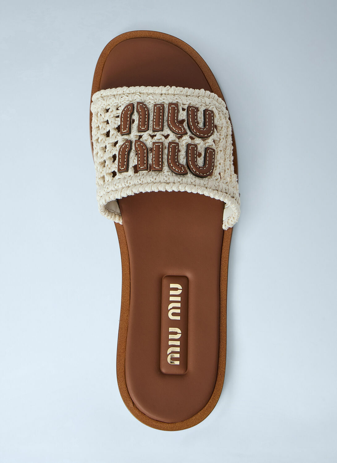 Miu Miu Crochet Slide Sandals