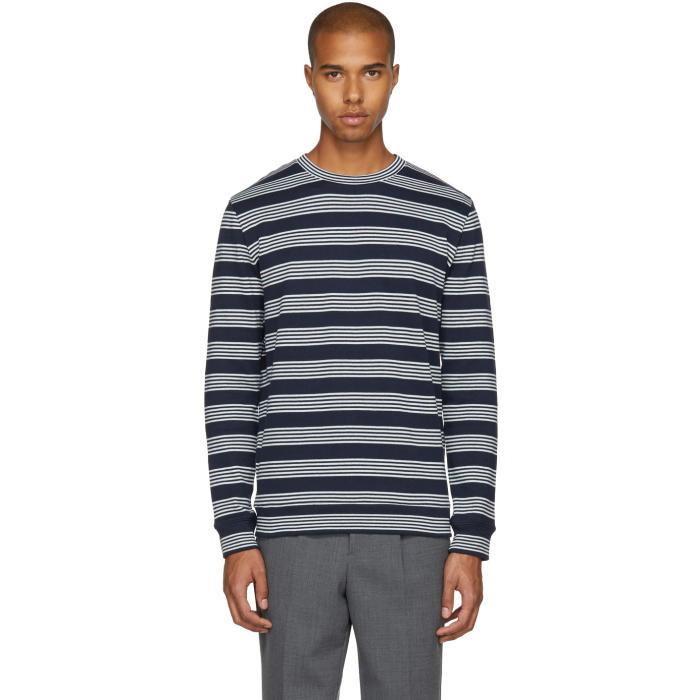 Photo: A.P.C. Navy Striped Jeremie Sweatshirt