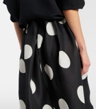 Khaite Riley polka-dot silk maxi skirt