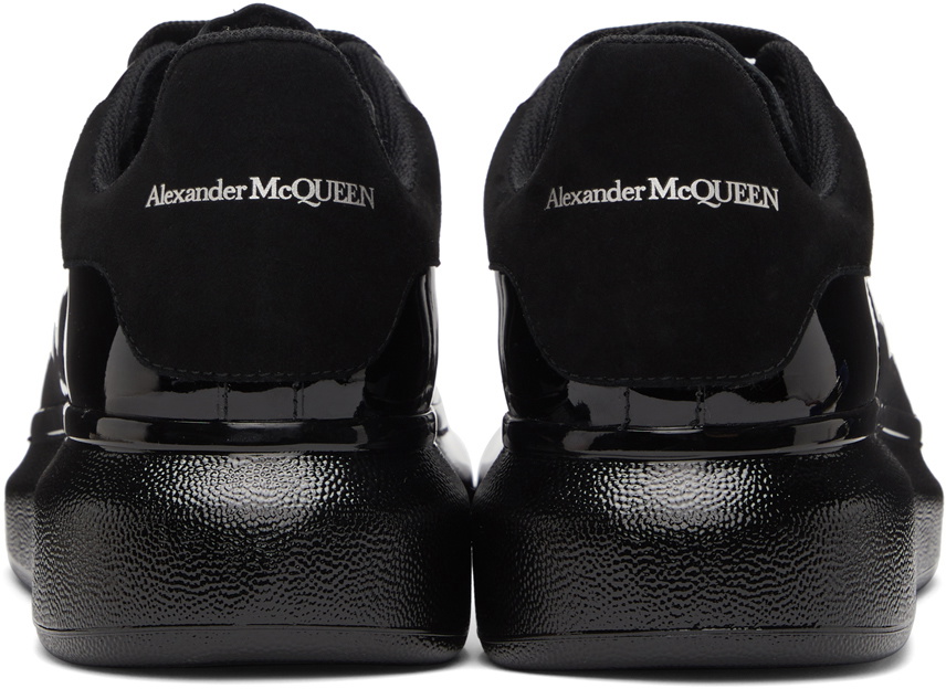 Alexander McQueen: Black Patent Oversized Sneakers