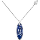 Versace Silver Ford Edition Logo Necklace
