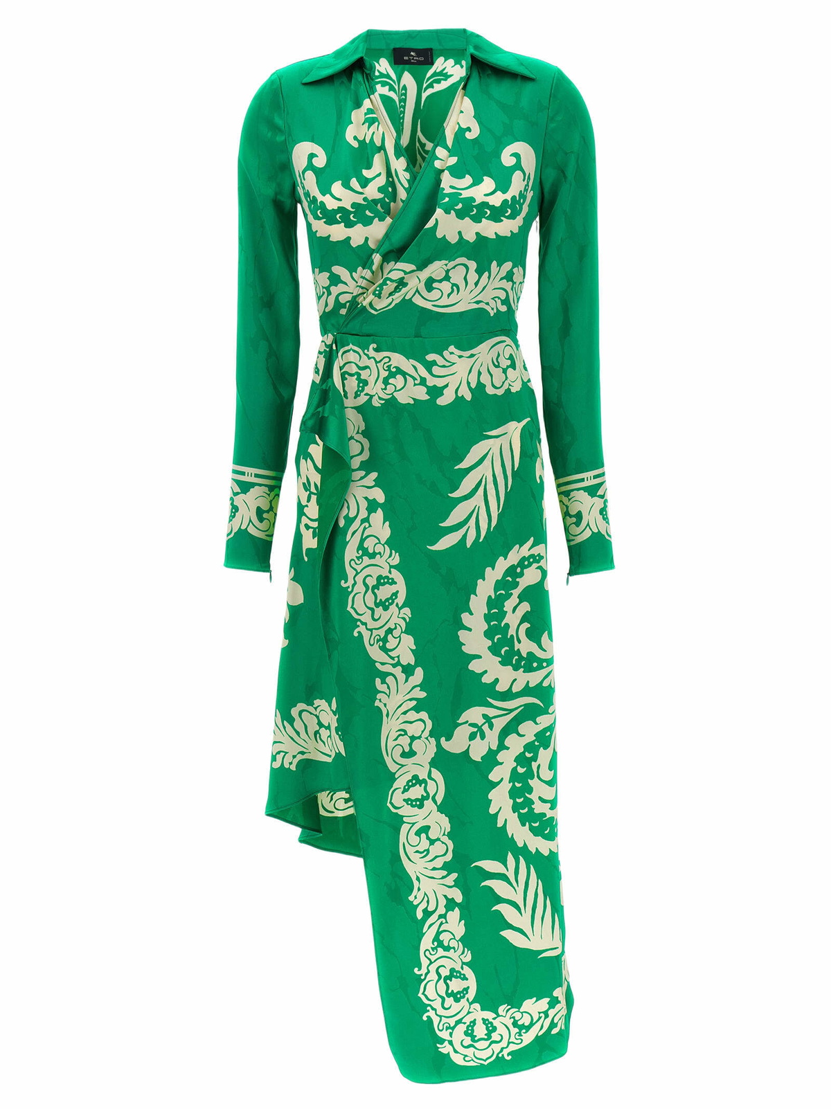 関税込【ETRO】Jersey and fil coupe jacquard maxi dress Jersey and fil coupé jacquard maxi dress in multicoloured