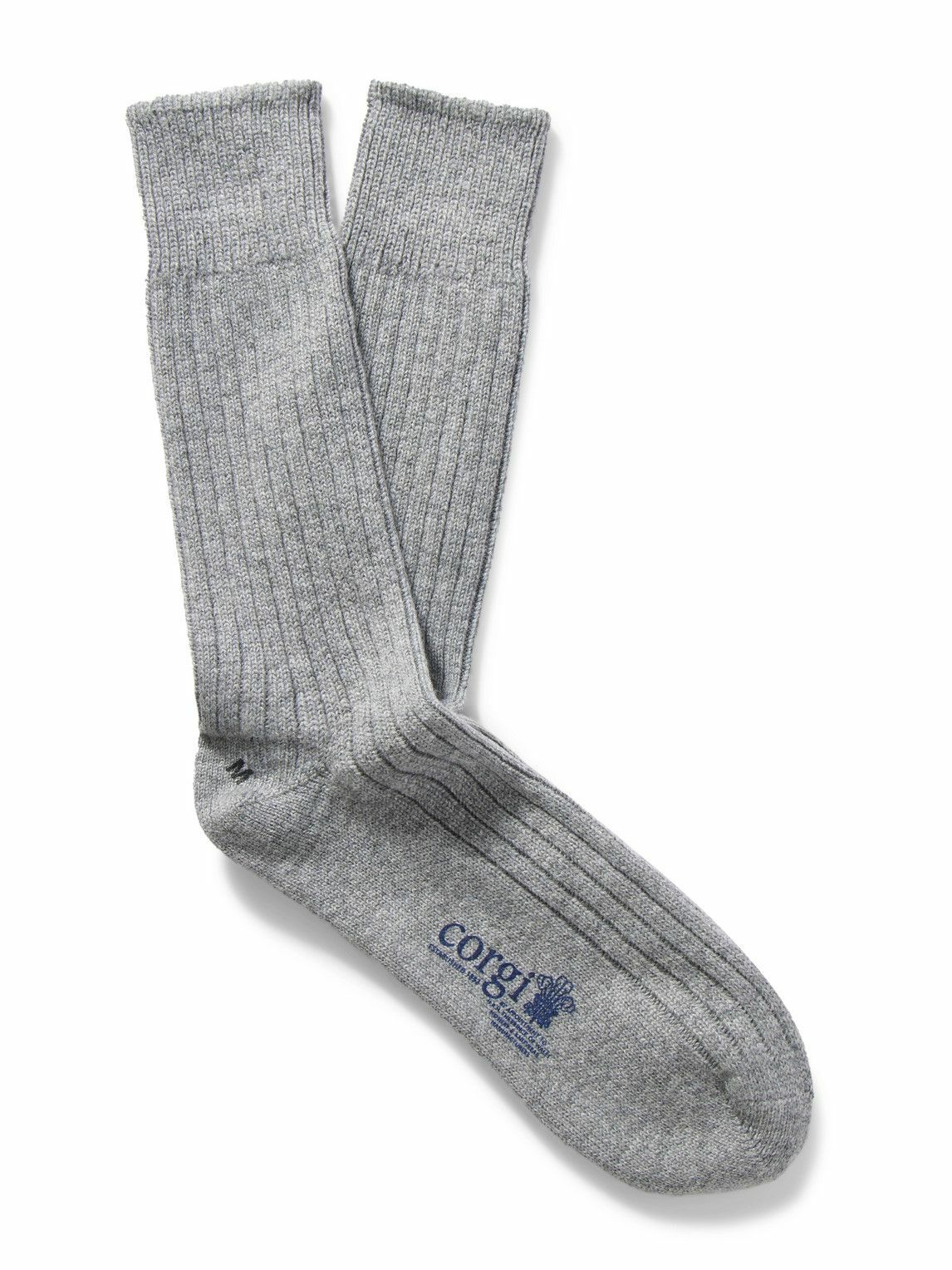 Kingsman - Ribbed Cashmere Socks - Gray