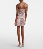 Là Fuori Embellished floral minidress