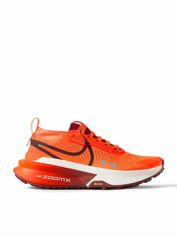 Photo: NIKE RUNNING - Zegama 2 Rubber-Trimmed Mesh Trail Running Sneakers - Orange