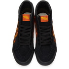 Vans Black and Orange WTAPS Edition Flame OG Sk8-Hi LX Sneakers