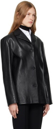 The Row Black Fabian Leather Jacket